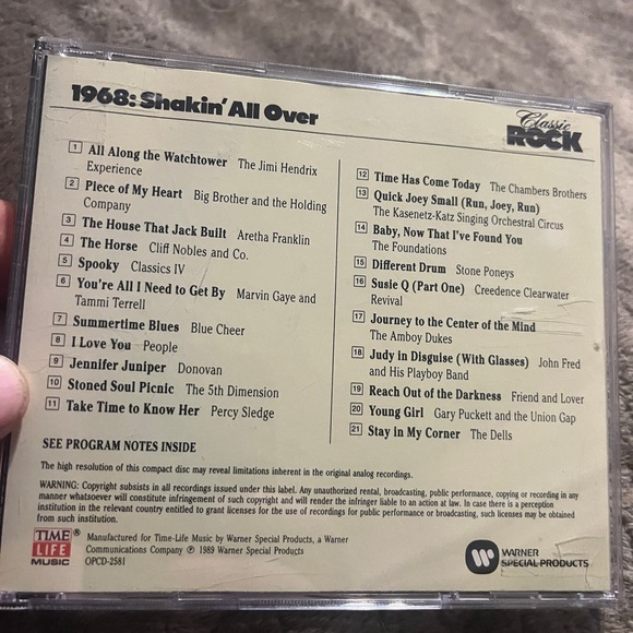 1968 Shakin’ All Over Classic Rock Time Life Music CD - Picture 5 of 6